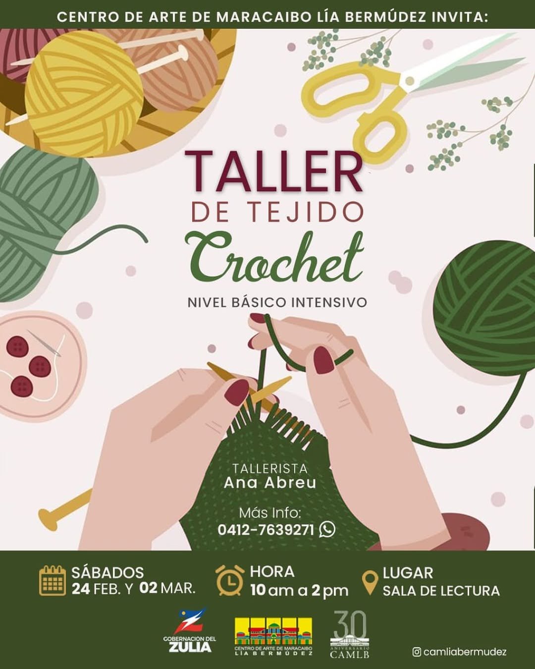 TALLER DE TEJIDO CROCHET